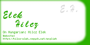 elek hilcz business card